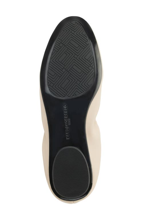 Karl Lagerfeld Paris Velma Ballet Flat In Dusty Beige