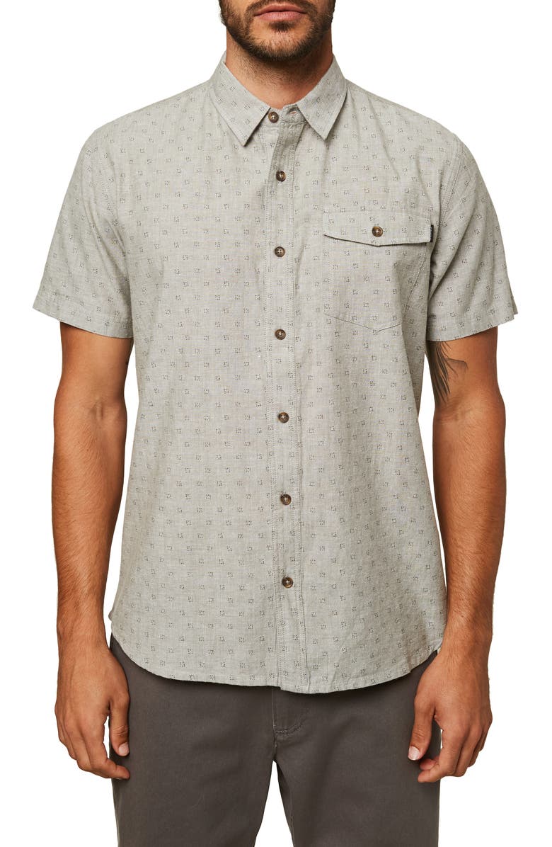 O'Neill Modern Fit Short Sleeve Button-Up Chambray Shirt | Nordstrom