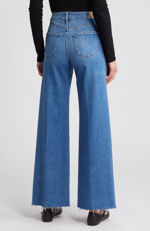 Shop Paige Anessa High Waist Raw Hem Wide Leg Jeans In Mesmerize