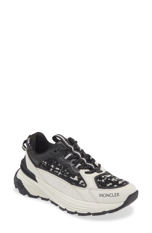 Moncler Lite Runner Low Top Sneaker In White/black