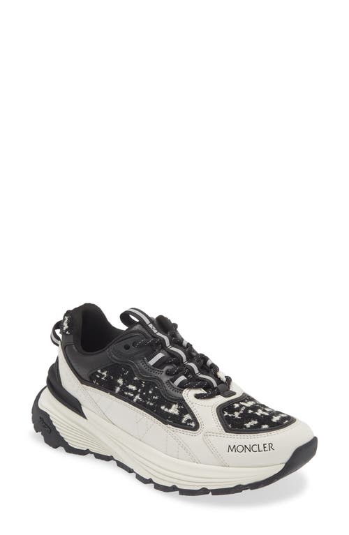 Shop Moncler Lite Runner Low Top Sneaker In White/black