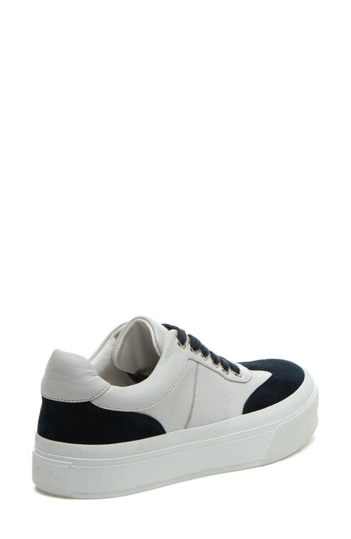 Shop J/slides Nyc Gabbie Platform Sneaker In White/navy