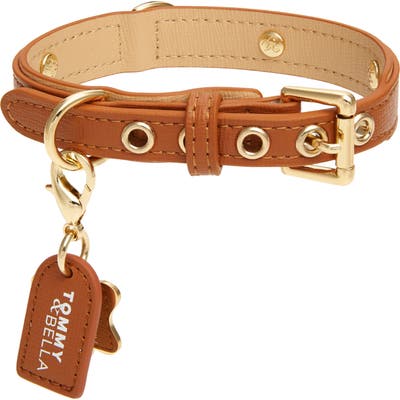 Tommy & Bella Signature Collection Leather Dog Collar, Brown