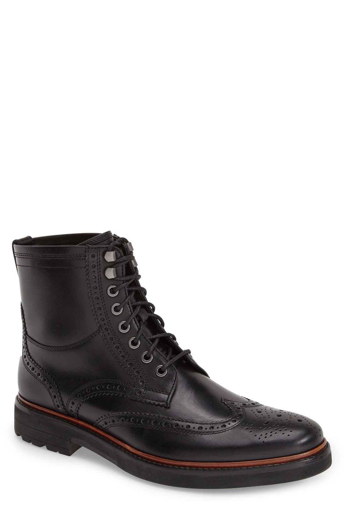 COACH 'Bryant' Leather Wingtip Boot (Men) Nordstrom