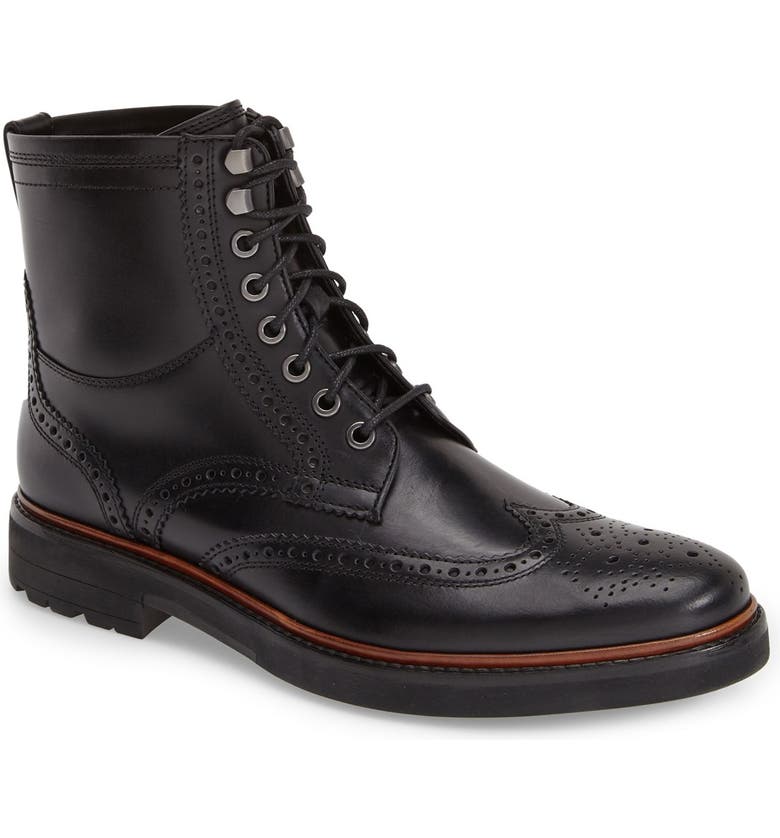 COACH 'Bryant' Leather Wingtip Boot (Men) | Nordstrom