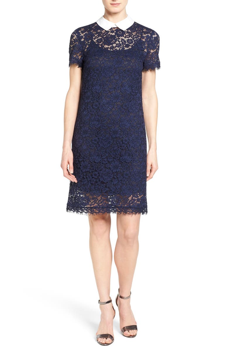 MICHAEL Michael Kors Collared Lace Shift Dress | Nordstrom