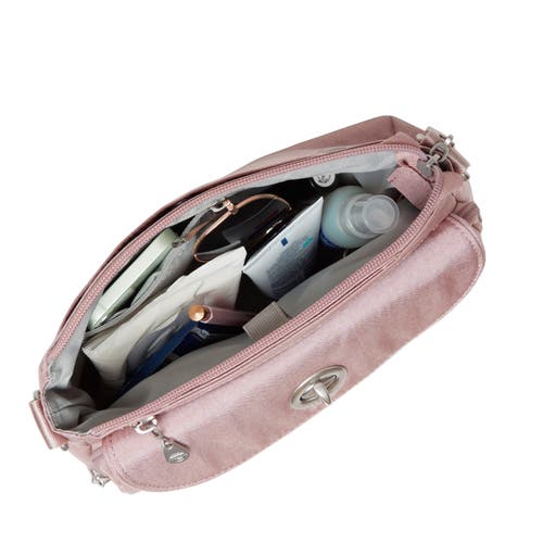 Baggallini Calais Travel Crossbody Bag In Blush Shimmer