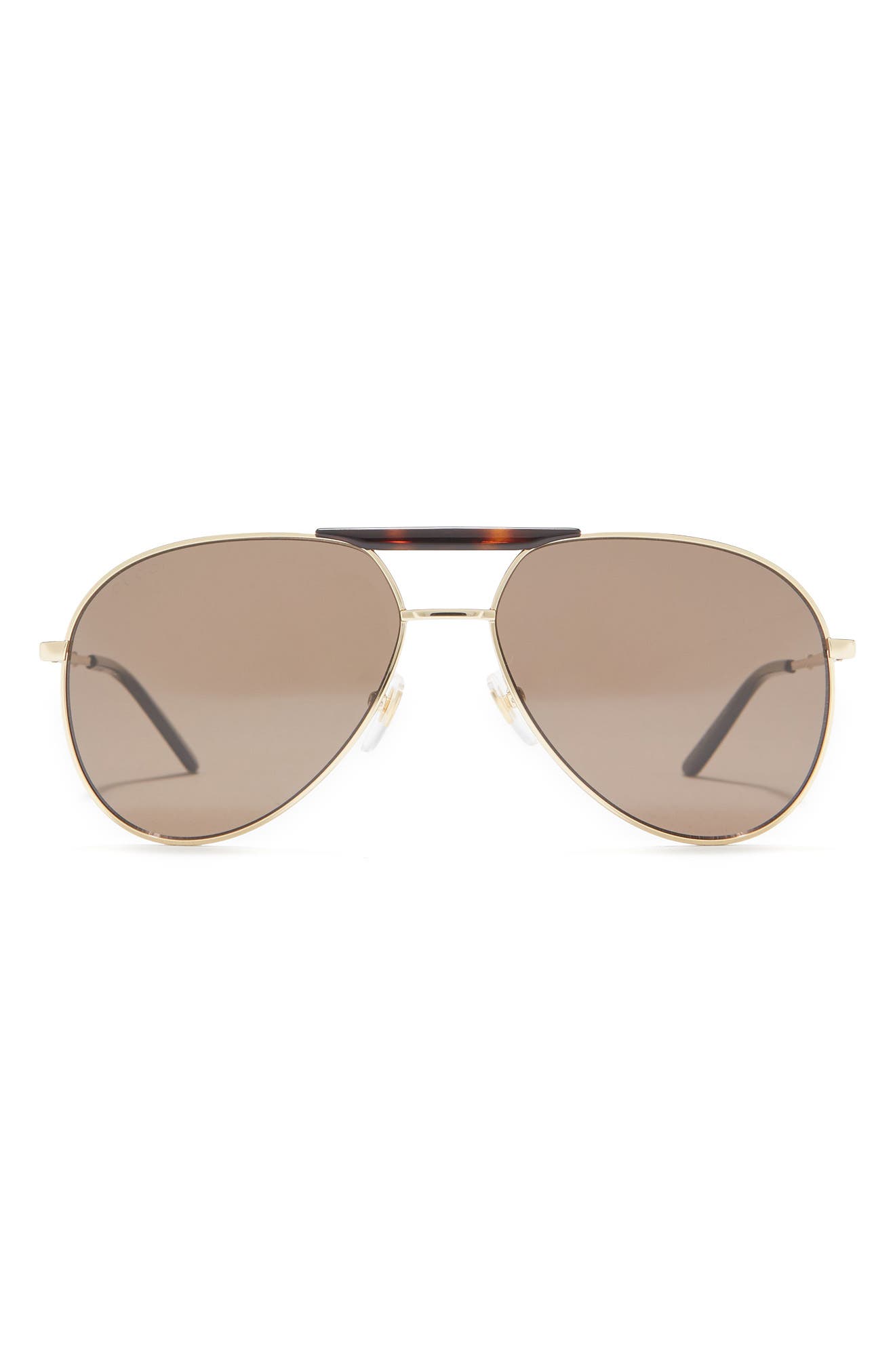 gucci 59mm aviator sunglasses