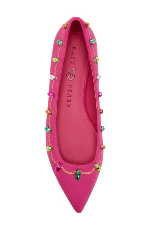 Shop Katy Perry The Hollie Christmas Pointed Toe Flat In Luminous Pink