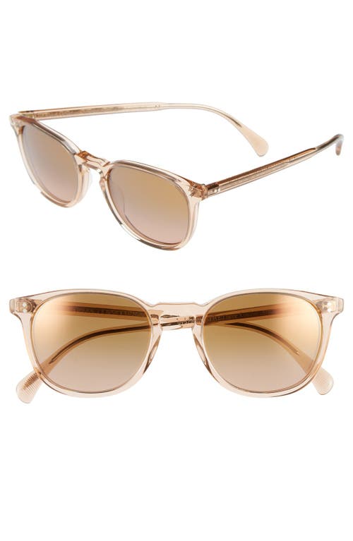 Shop Oliver Peoples 'finley' 51mm Retro Sunglasses In Pink/rose Mirror