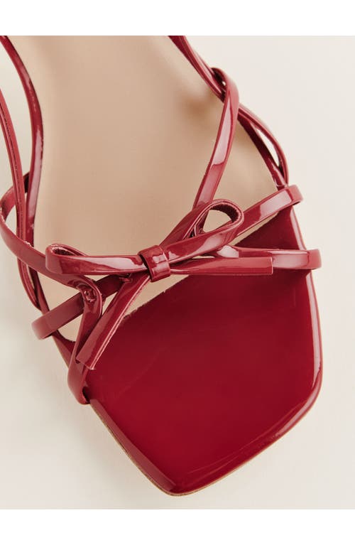 Shop Reformation Sally Slingback Sandal In Scarlet Patent