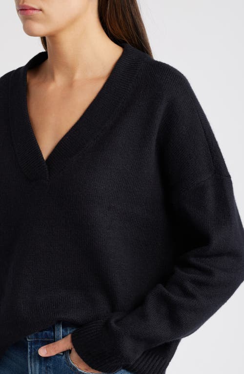 Shop Treasure & Bond Oversize V-neck Sweater In Black