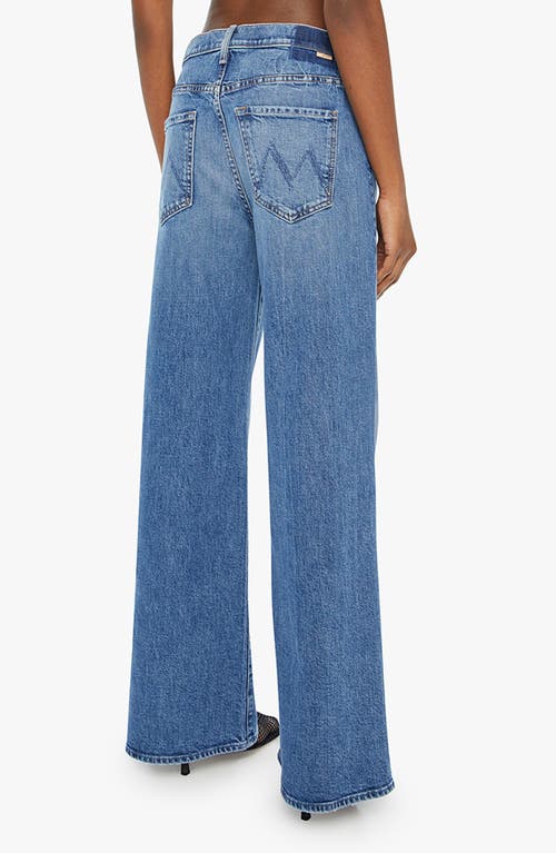 Shop Mother The Ditcher Roller Sneak Wide Leg Jeans In Music Is The Medium