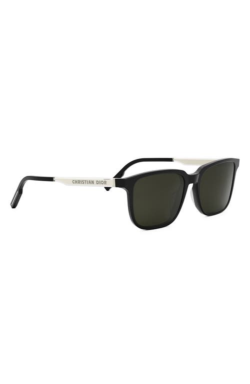 Shop Dior Tag Su 56mm Square Sunglasses In Black/other/green