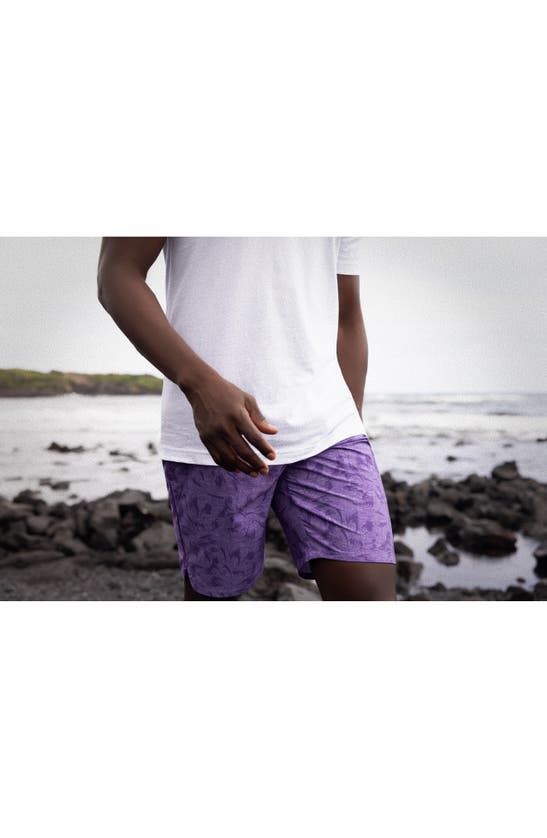 Shop Travismathew Hanalei Board Shorts In Heather Imperial