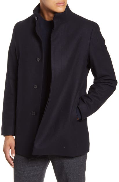 Theory Christopher Wool Blend Coat In Eclipse