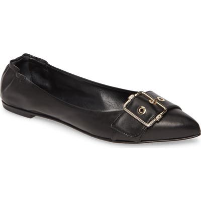 Agl Pointed Toe Ballet Flat - Black