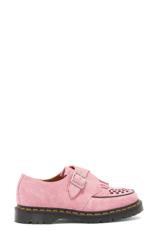 Shop Dr. Martens' Dr. Martens Ramsey Kiltie Buckle Suede Creeper Shoe In Fondant Pink