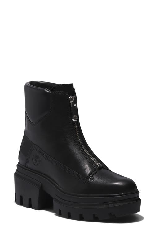 Timberland Everleigh Platform Bootie in Black Full Grain at Nordstrom, Size 10