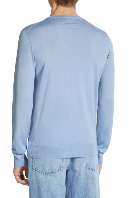 Shop Zegna Cashseta Cashmere & Silk Crewneck Sweater In Ghiaccio