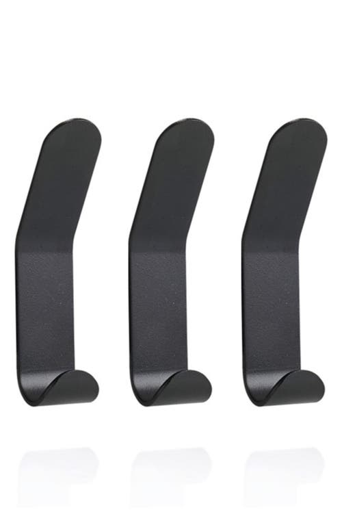 Zone Denmark A-collection Set Of 3 Double Wall Hooks In Black