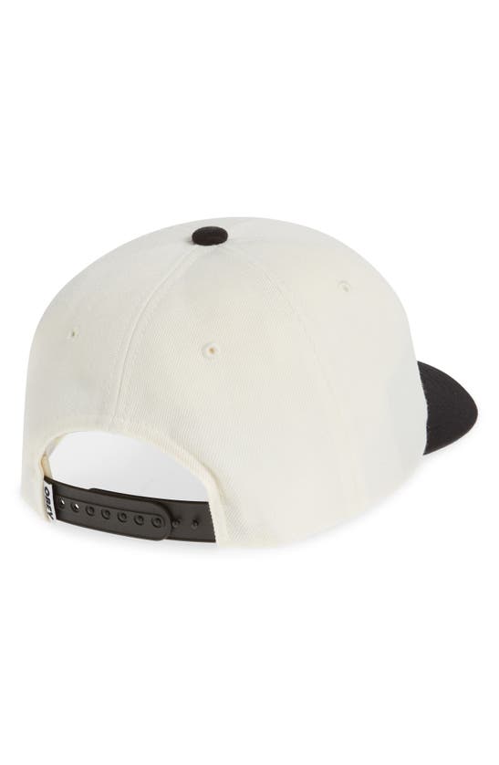 Shop Obey Colorblock Logo Twill Baseball Cap In White Multi