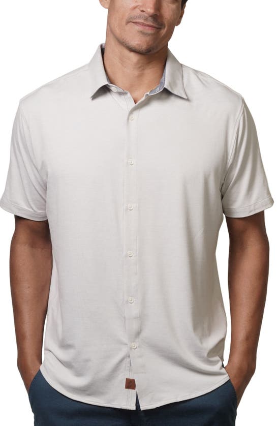 Shop Fundamental Coast Seaside Short Sleeve Button-up Shirt In Shark Fin