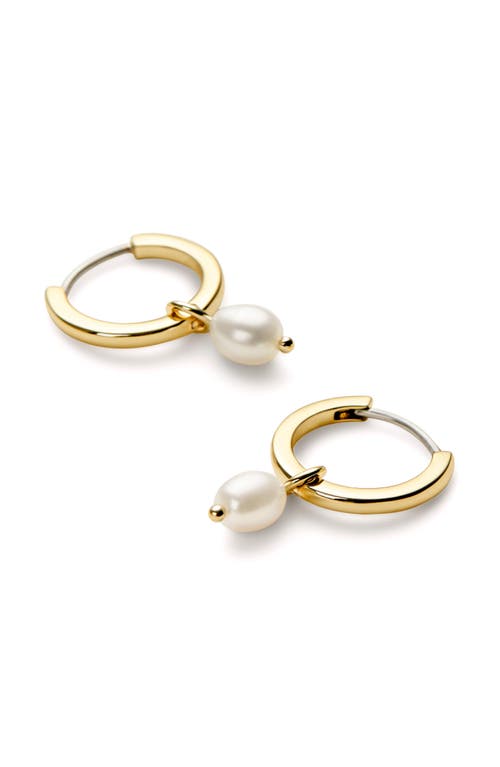 ANA LUISA ANA LUISA PEARL HUGGIE HOOPS