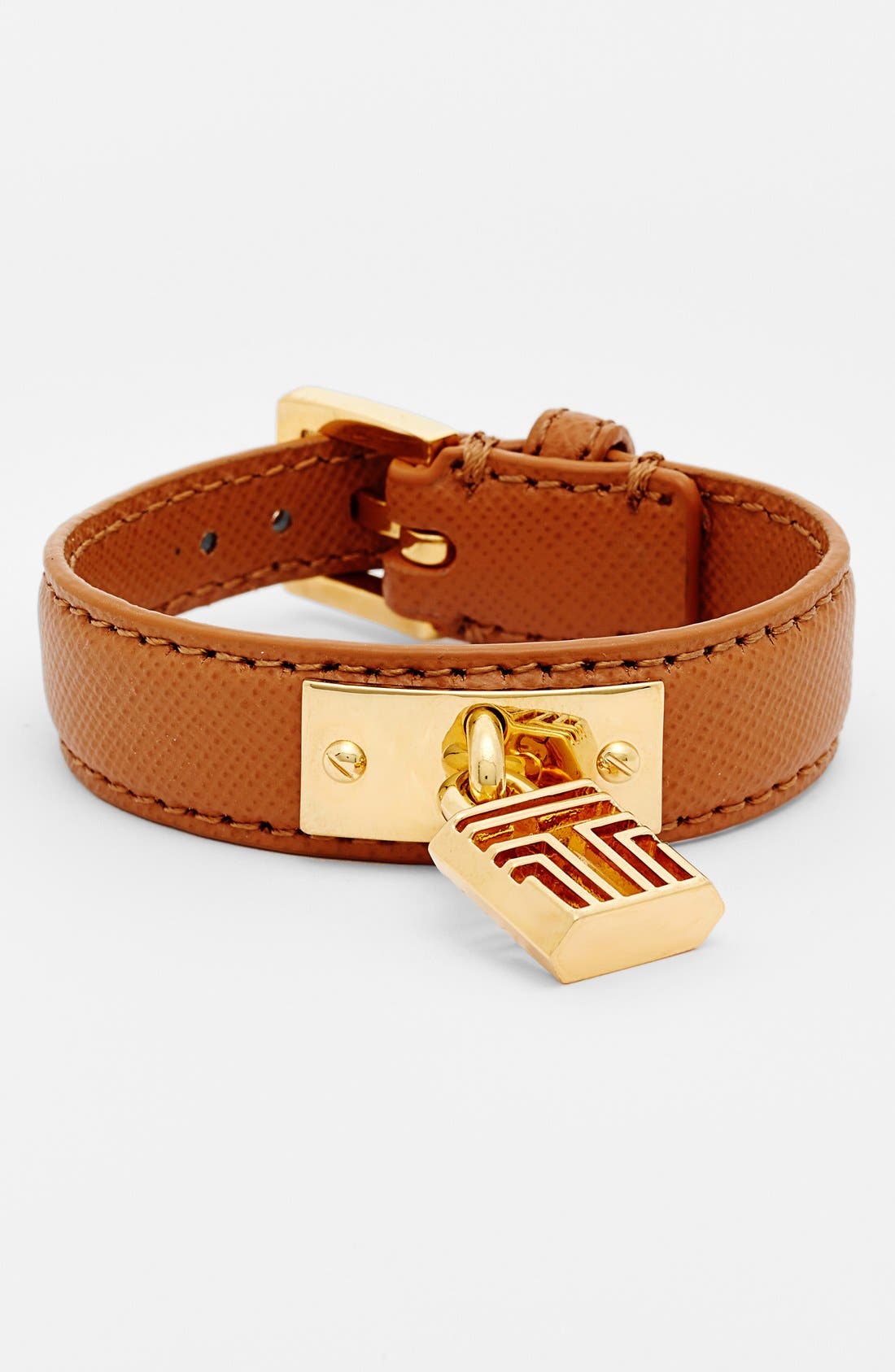 Tory Burch 'Frete T' Leather ID Bracelet Nordstrom