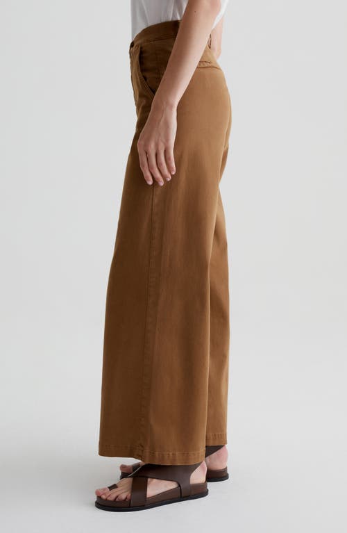 Shop Ag Caden Twill Wide Leg Pants In Sulfur Camelwood