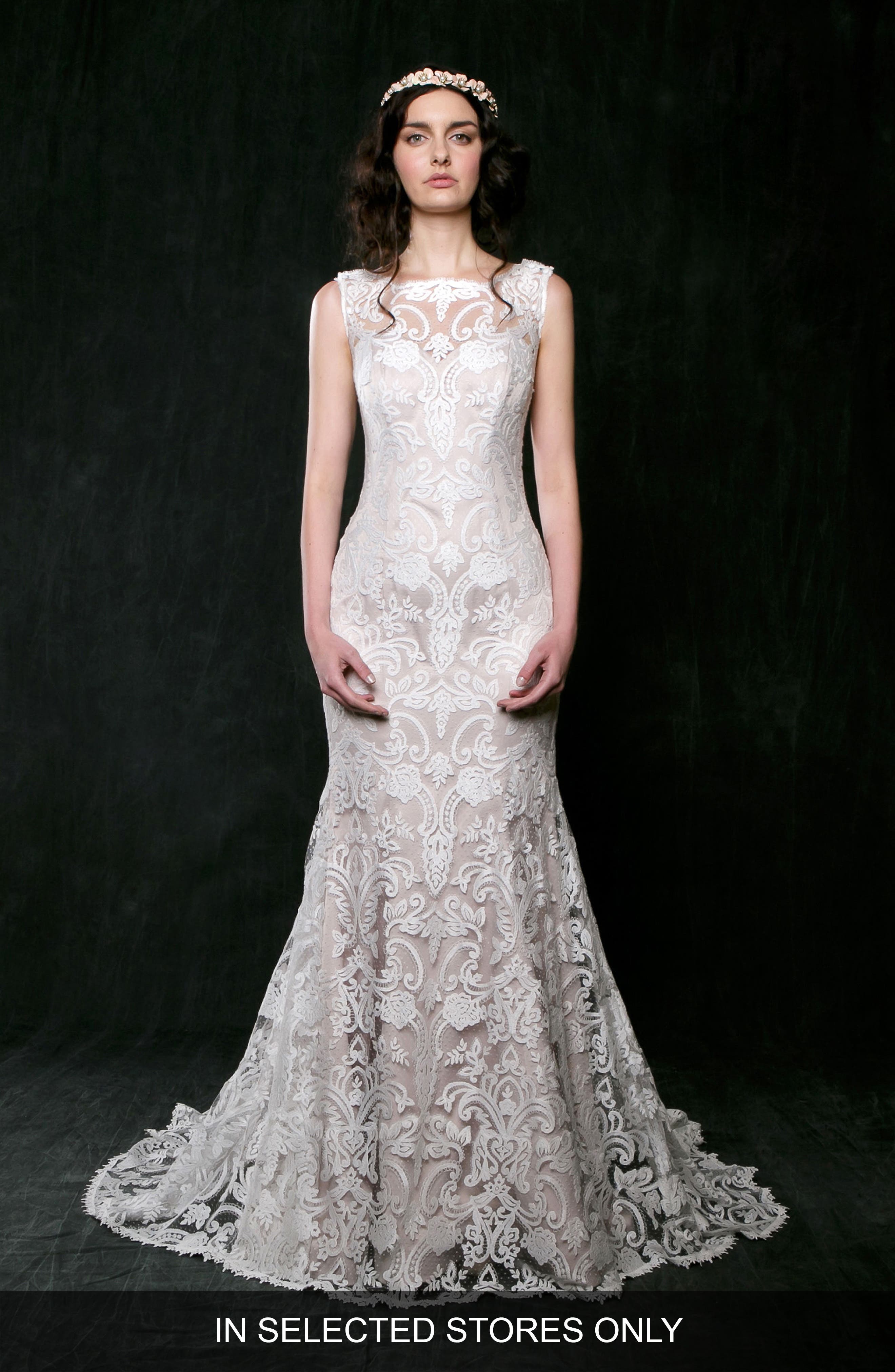 Sareh Nouri Jonquil Lace Mermaid Gown, Size IN STORE ONLY - Ivory