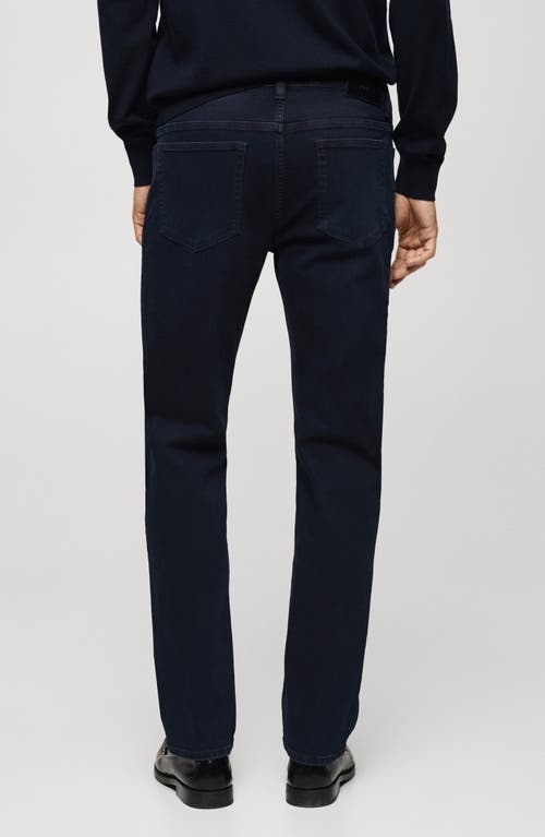 Shop Mango Patrick Slim Fit Ultra Soft Touch Jeans In Deep Dark Blue