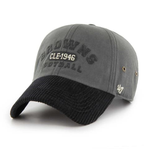 Youth '47 Brown/White Cleveland Browns Scramble Adjustable Trucker Hat