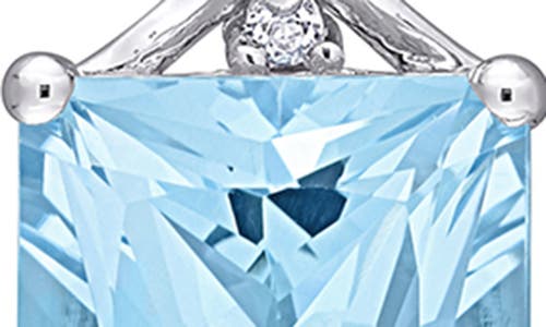 Delmar Sky Blue Topaz & White Topaz Earrings & Pendant Necklace Set In Blue