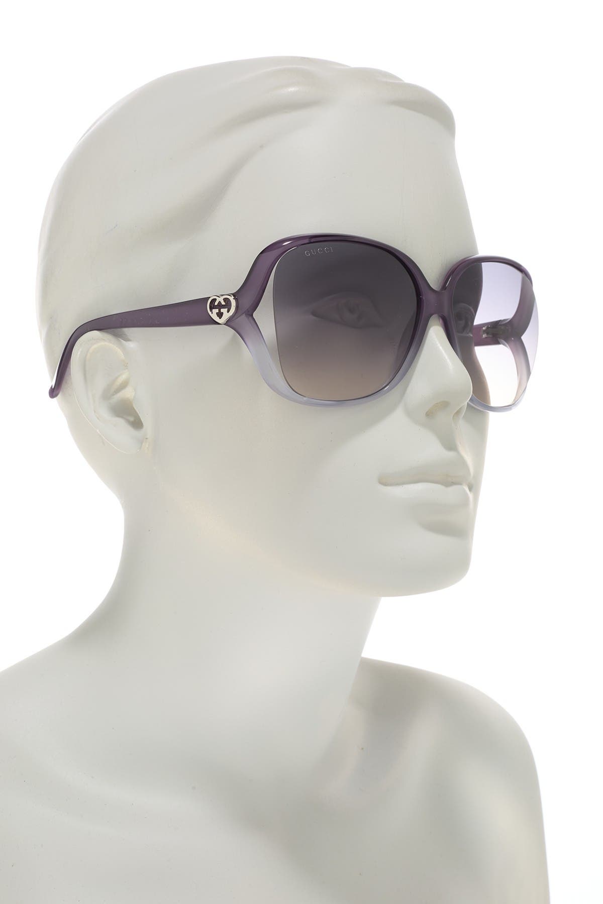 60mm Oversized Square Sunglasses 