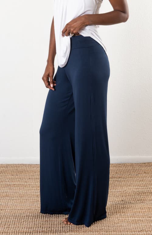 Jjwinks Power Pants Wide Leg Lounge & Live Palazzo In Navy