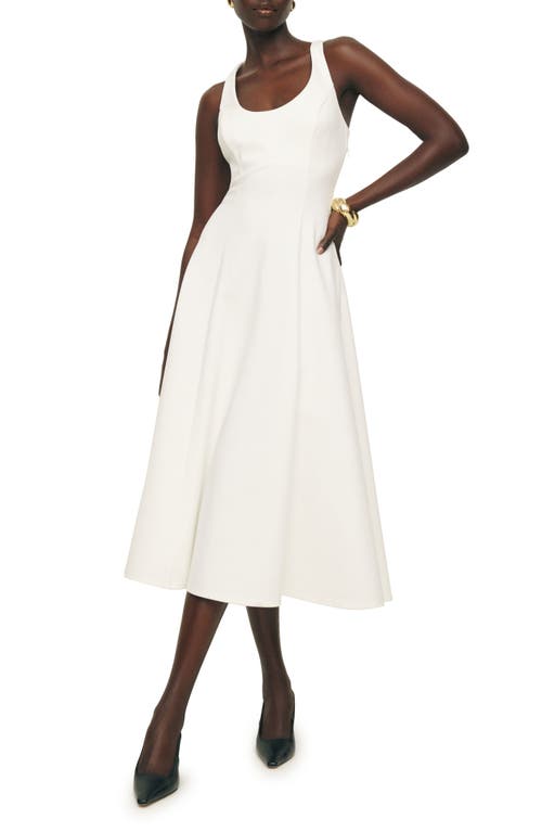 Reformation Mikol Pleated Midi Dress White at Nordstrom,