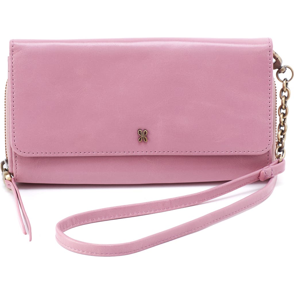Hobo Rubie Leather Crossbody Bag In Lilac Rose