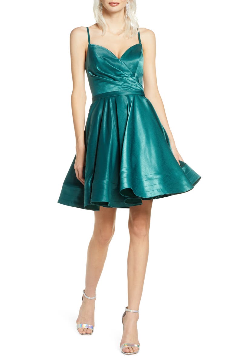 Ieena for Mac Duggal Satin Fit & Flare Party Dress | Nordstrom
