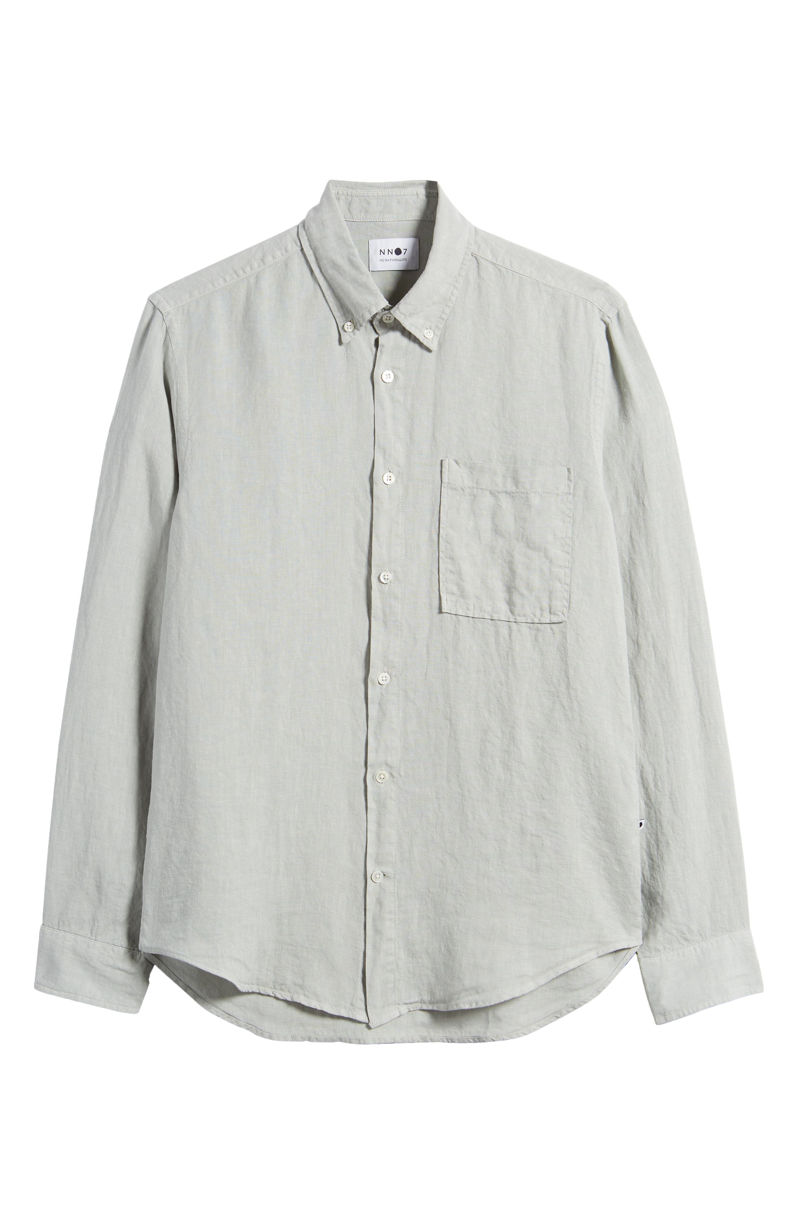 NN07 メンズ シャツ Oxford 5706 トップス HARBOR Arne Linen Shirt MIST トップス | neptech.com.au