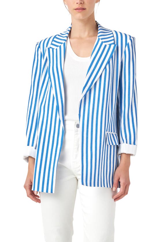 ENGLISH FACTORY ENGLISH FACTORY STRIPE BLAZER