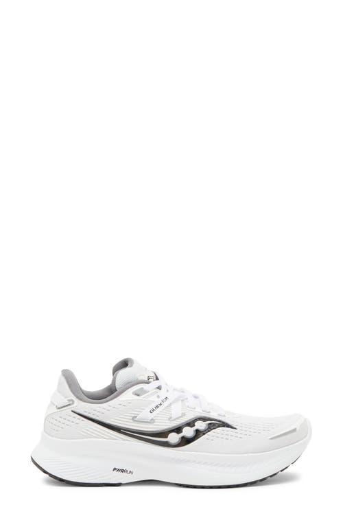 Shop Saucony Guide 6 Running Shoe In White/black