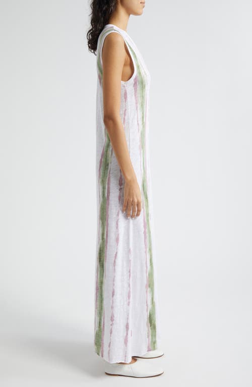 ATM ANTHONY THOMAS MELILLO ATM ANTHONY THOMAS MELILLO PAINT STROKE STRIPE SLUB COTTON MAXI DRESS 