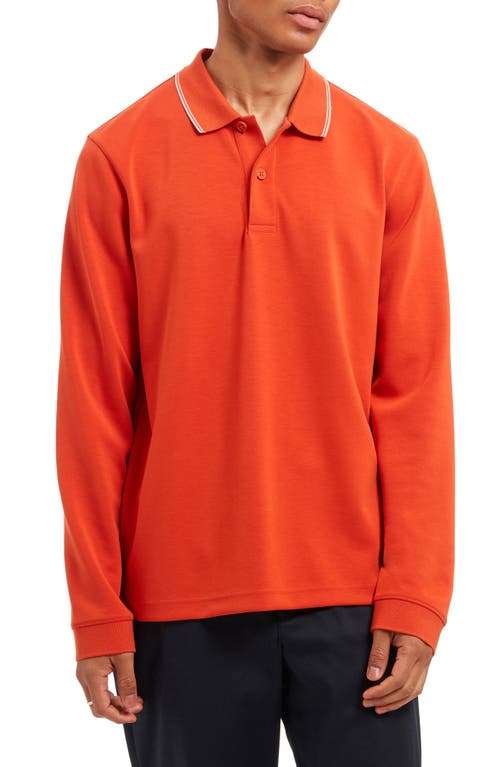 Sealskinz Belaugh Tipped Long Sleeve Polo In Orange