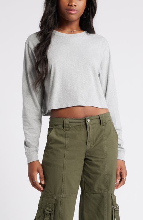 Shop Bp. Oversize Crewneck Crop T-shirt In Grey Heather