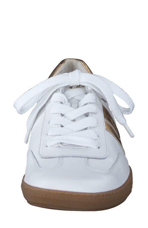 Shop Paul Green Tilly Sneaker In White Oro Combo