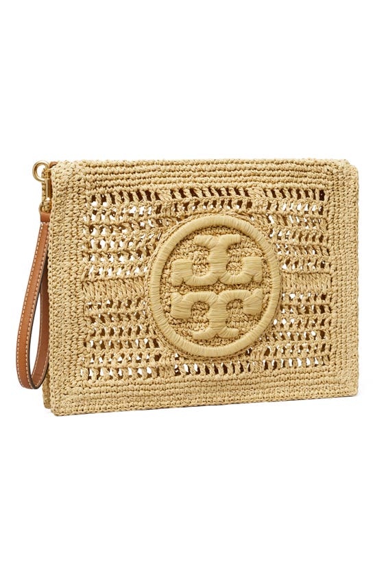 Shop Tory Burch Ella Hand Crochet Wristlet In Natural