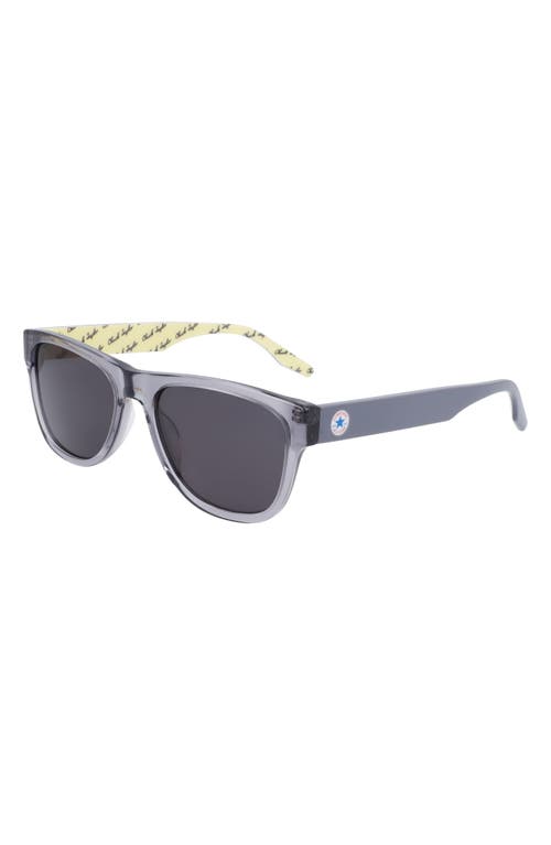 Shop Converse All Star® 57mm Rectangle Sunglasses In Crystal Light Carbon/grey