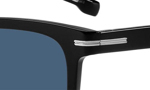 Shop Hugo Boss Boss 54mm Rectangular Sunglasses In Black/blue