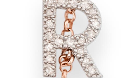 Meshmerise Diamond Initial Bezel Bracelet In Rose-r